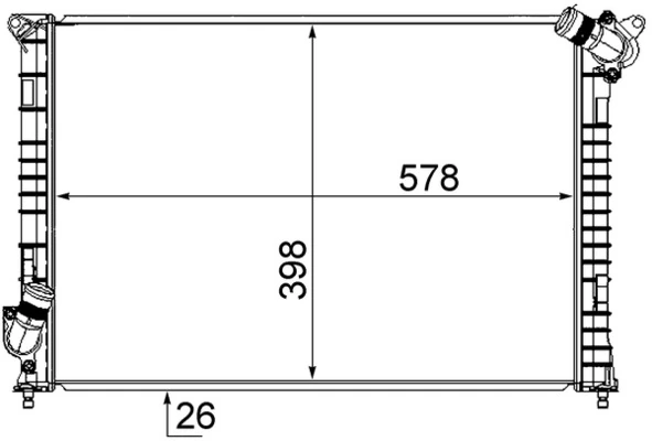 Kühler, Motorkühlung BEHR CR 984 000S