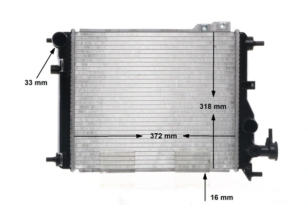 Radiator, engine cooling BEHR CR 1115 000S