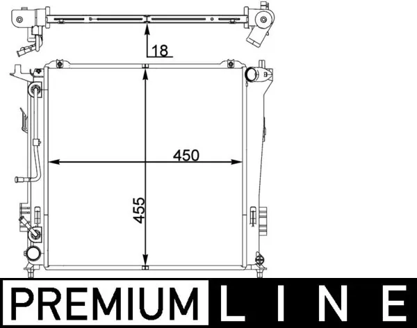 Radiator, engine cooling BEHR *** PREMIUM LINE *** CR 1404 000P
