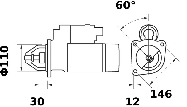 MAHLE MS 387 Starter