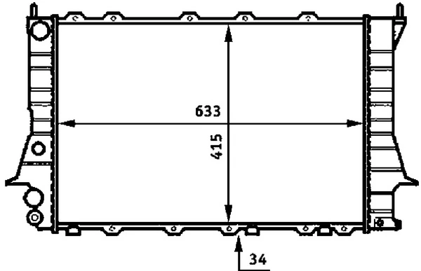 Radiator, engine cooling BEHR CR 358 000S