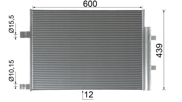 MAHLE AC 1128 000P Condenser, air conditioning