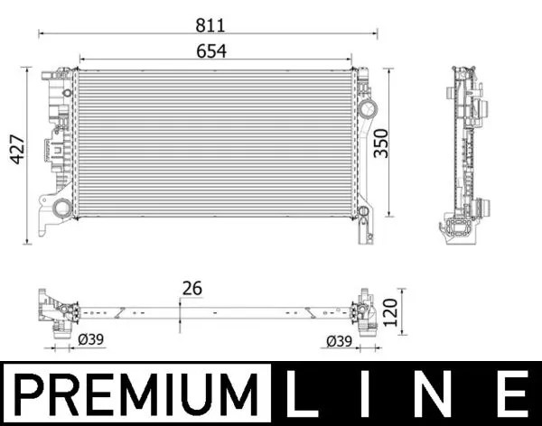 Radiator, engine cooling BEHR *** PREMIUM LINE *** CR 2335 000P
