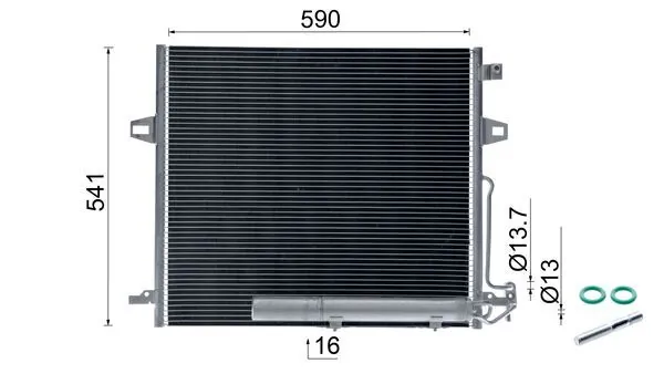 Condenser, air conditioning BEHR AC 756 000S