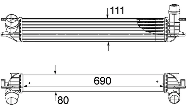 Charge Air Cooler BEHR *** PREMIUM LINE *** CI 155 000P
