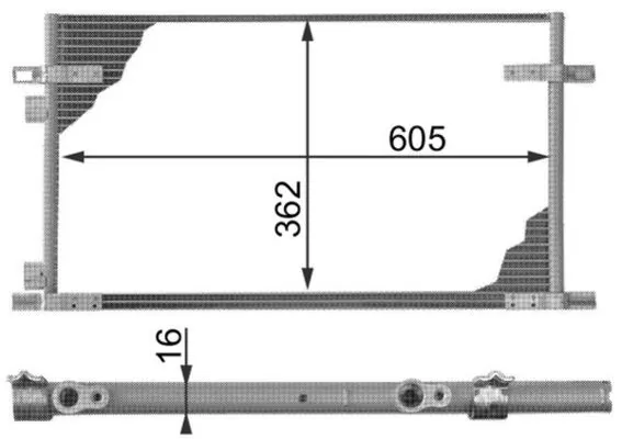 Condenser, air conditioning BEHR *** PREMIUM LINE *** AC 278 000P