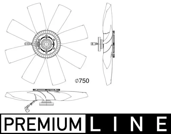 Fan, engine cooling BEHR *** PREMIUM LINE *** CFF 505 000P