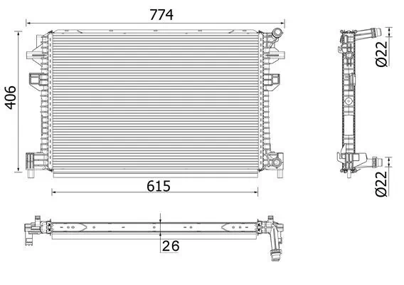 MAHLE CIR 30 000P Radiator, engine cooling