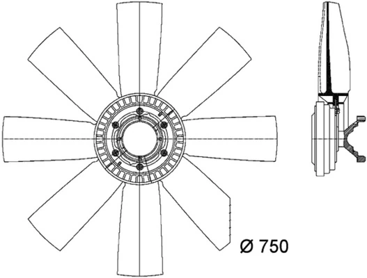 Fan, engine cooling BEHR *** PREMIUM LINE *** CFF 437 000P