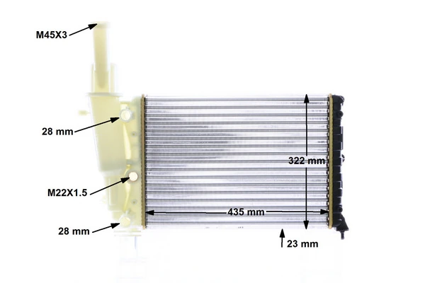 Radiator, engine cooling BEHR CR 351 000S