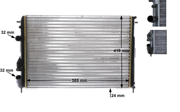 Radiator, pendingin mesin BEHR CR 493 000S