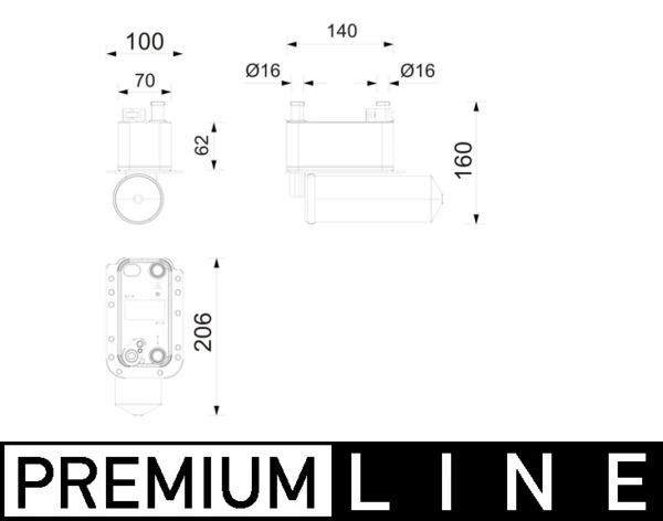 MAHLE AC 1215 000P Condenser, air conditioning