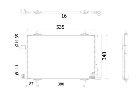 Condenser, air conditioning BEHR AC 938 000S