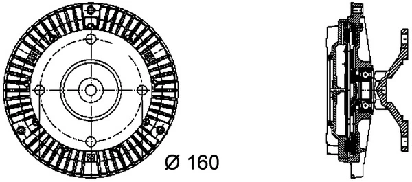 Clutch, radiator fan BEHR *** PREMIUM LINE *** CFC 50 000P