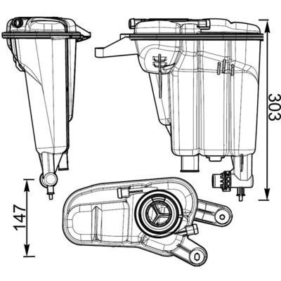 Expansion Tank, coolant BEHR CRT 95 000S