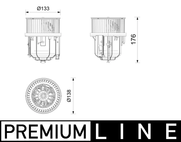 Interior Blower BEHR *** PREMIUM LINE *** AB 416 000P