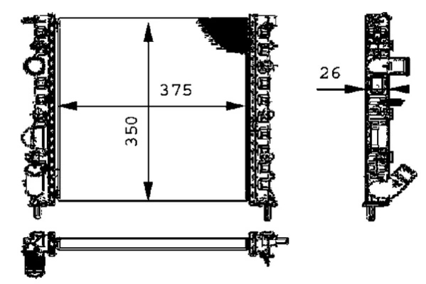 MAHLE CR 308 000S Radiator, engine cooling