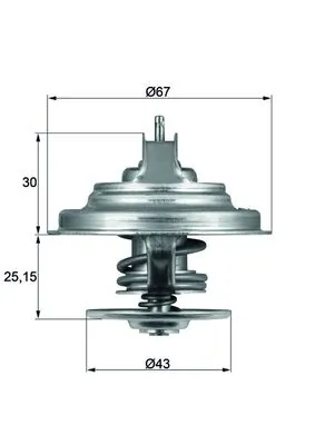 Thermostat, coolant BEHR TX 31 92D S