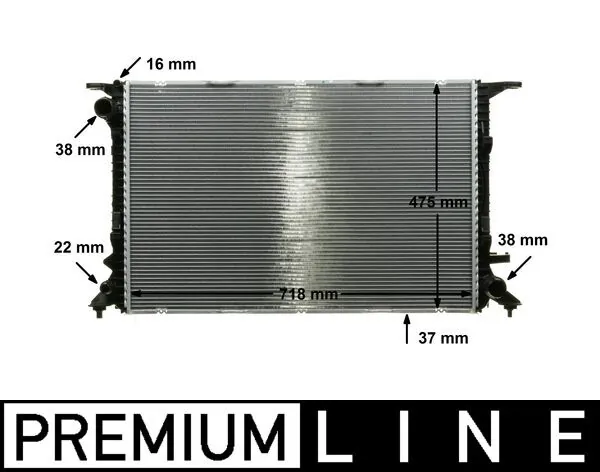 Radiator, engine cooling BEHR *** PREMIUM LINE *** CR 911 000P