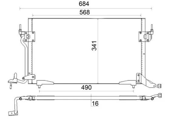 Condenser, air conditioning BEHR AC 182 001S