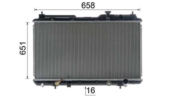 Radiator, engine cooling BEHR CR 740 000S