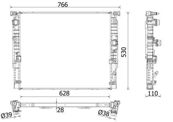Radiator, engine cooling BEHR *** PREMIUM LINE *** CR 2198 000P