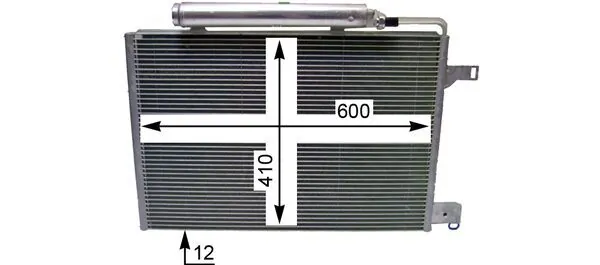 MAHLE AC 370 000P Condenser, air conditioning