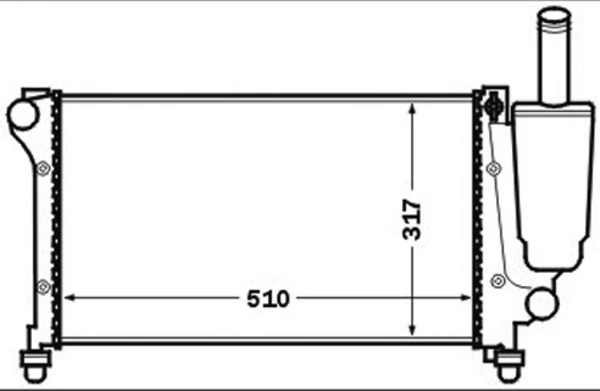 Radiator, engine cooling BEHR CR 1451 000S