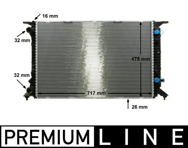 Radiator, engine cooling BEHR *** PREMIUM LINE *** CR 910 000P