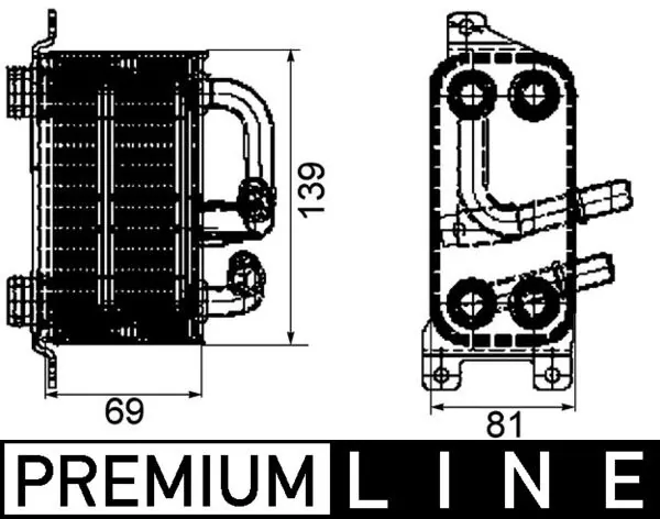 Oil Cooler, automatic transmission BEHR *** PREMIUM LINE *** CLC 66 000P