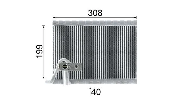 MAHLE AE 124 000P Evaporator, air conditioning