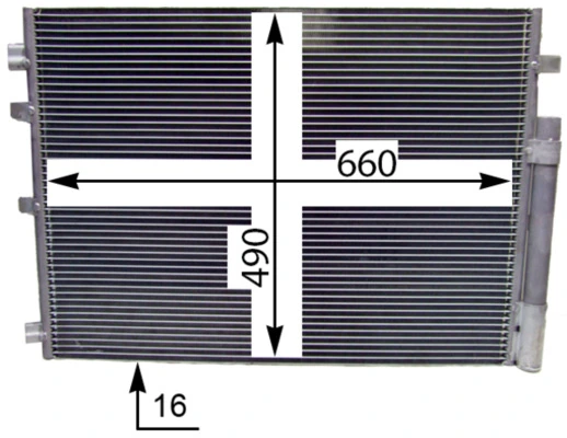 Condenser, air conditioning BEHR AC 773 000S