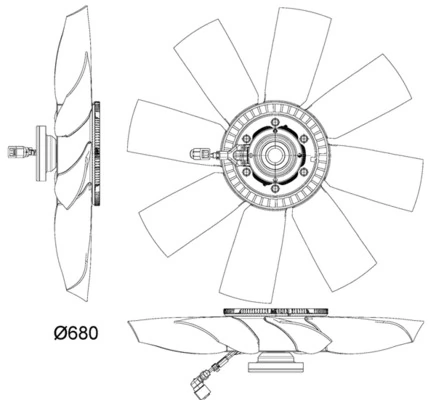Fan, engine cooling BEHR *** PREMIUM LINE *** CFF 477 000P
