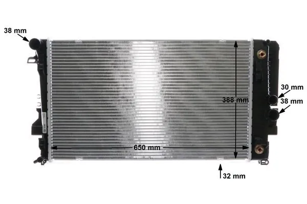 Radiator, engine cooling BEHR CR 1173 000S