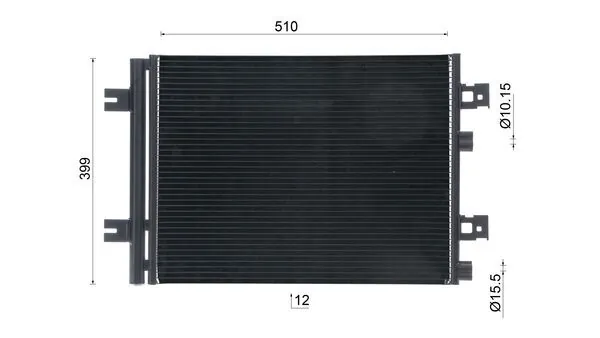 Condenser, air conditioning BEHR AC 858 000S