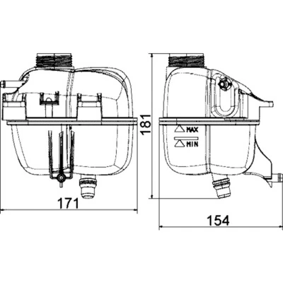 Expansion Tank, coolant BEHR CRT 87 001S