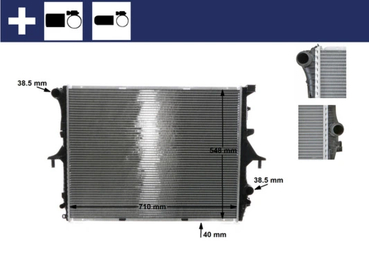 Radiator, pendingin mesin BEHR CR 571 000S