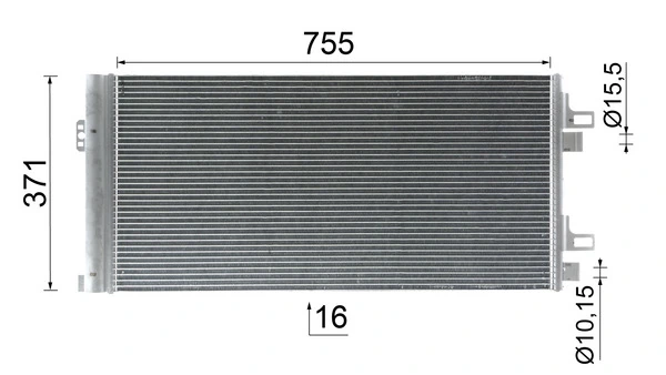 MAHLE AC 1122 000P Condenser, air conditioning