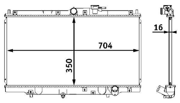 Radiator, engine cooling BEHR CR 202 000S