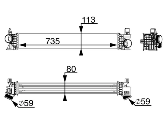 Charge Air Cooler BEHR *** PREMIUM LINE *** CI 217 000P