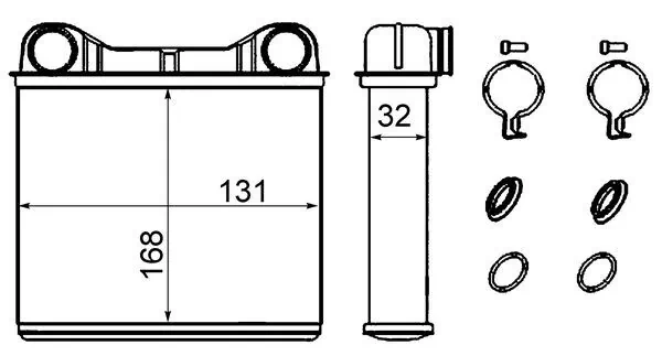 Heat Exchanger, interior heating BEHR AH 238 000S