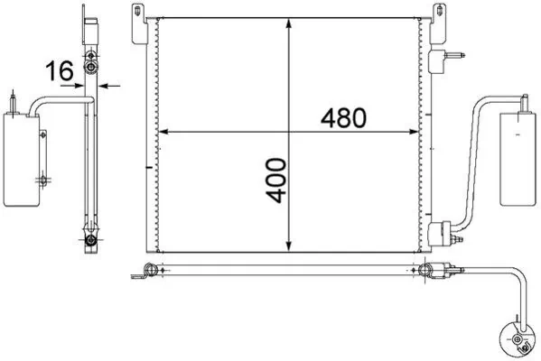 Condenser, air conditioning BEHR AC 408 000S