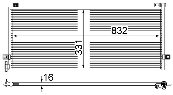 MAHLE AC 884 000P Condenser, air conditioning