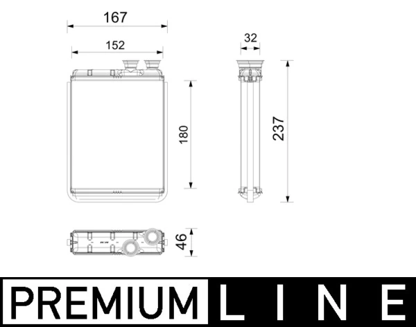Heat Exchanger, interior heating BEHR *** PREMIUM LINE *** AH 365 000P