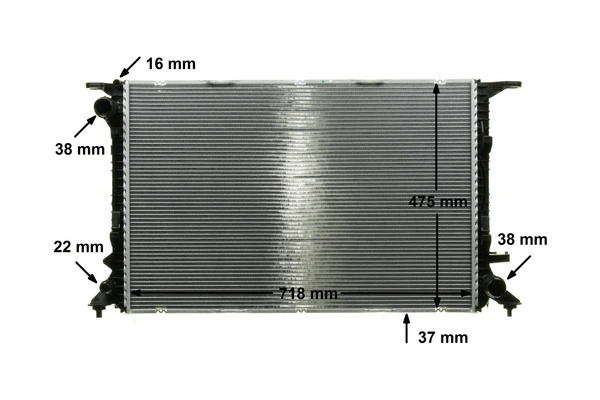 Radiator, engine cooling BEHR *** PREMIUM LINE *** CR 911 000P