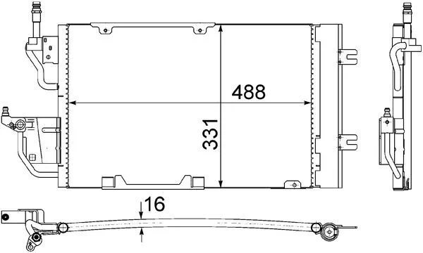 Condenser, air conditioning BEHR AC 400 000S