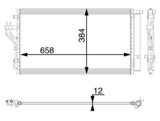 Condenser, air conditioning BEHR *** PREMIUM LINE *** AC 56 000P