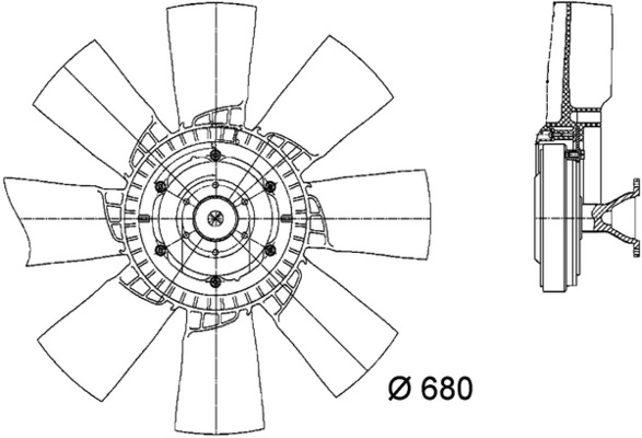 Fan, engine cooling BEHR *** PREMIUM LINE *** CFF 420 000P