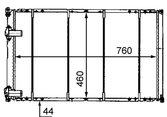 Radiator, engine cooling BEHR CR 526 000S