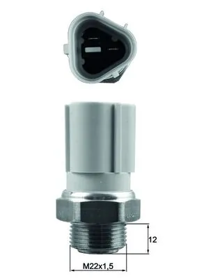 Temperature Switch, radiator fan BEHR TSW 57